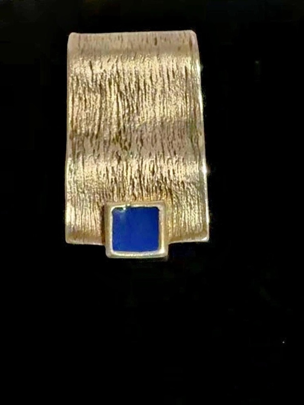 Vtg 1970s Handmade Italian Sterling Silver 925 Enamel Modernist Pendant